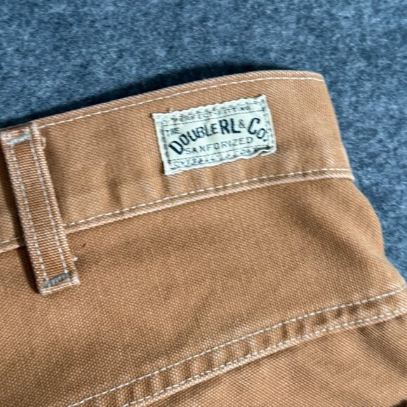 RRL Ralph Lauren Engineer Fit Distressed Carpenter Pant Sz 38x32 Tan Beige Work - Picture 13 of 14